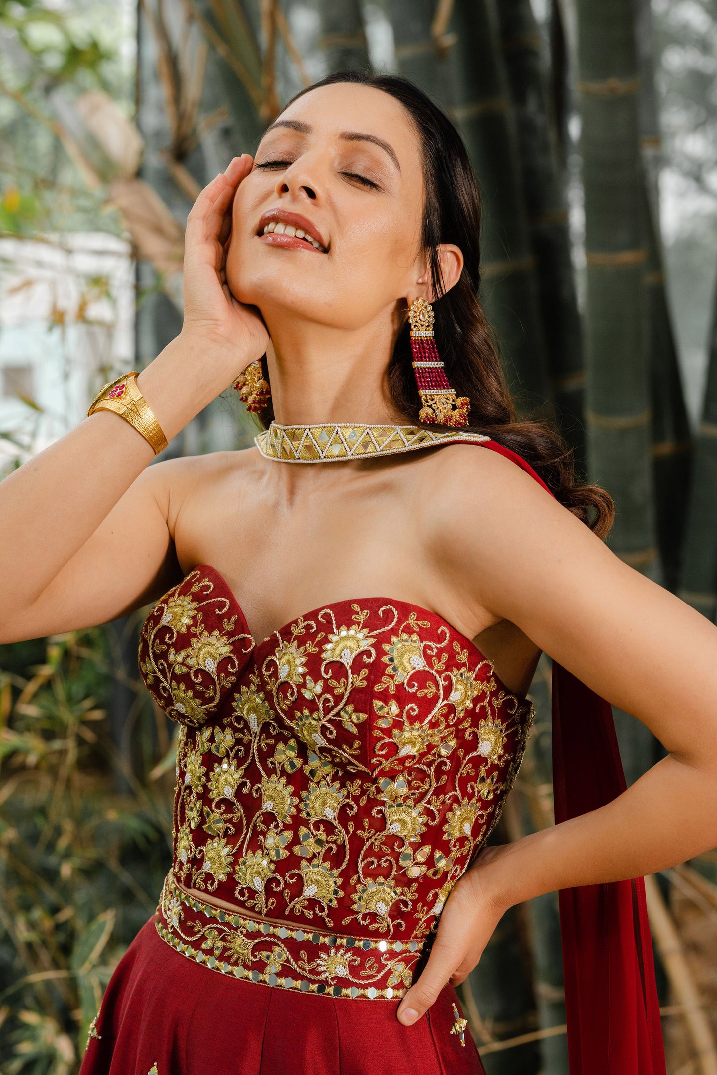Maroon Aarzoo lehenga set