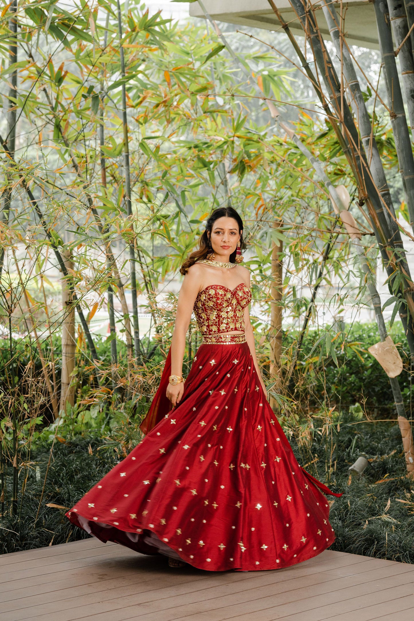 Maroon Aarzoo lehenga set