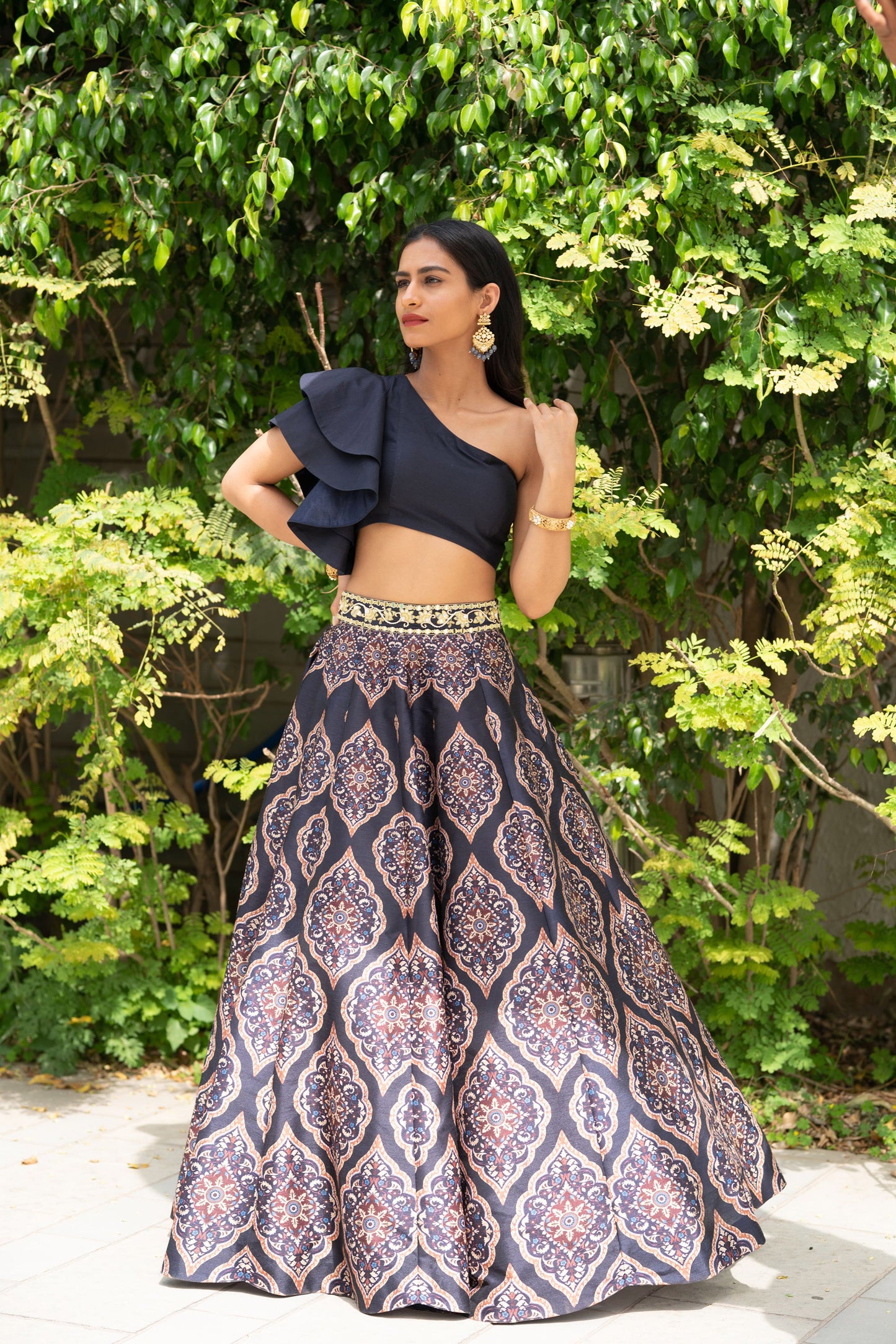 Blue Kaya lehenga set