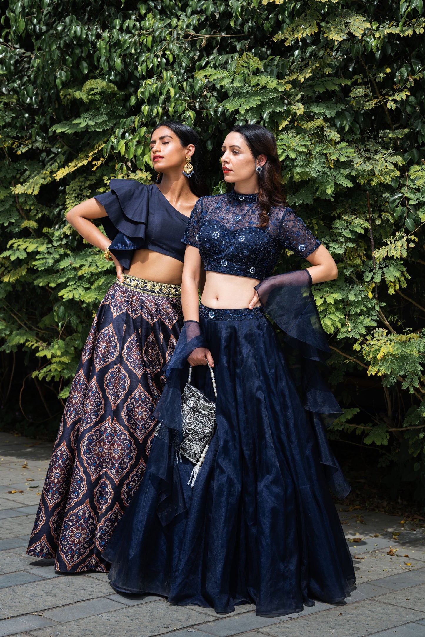 Blue Kaya lehenga set