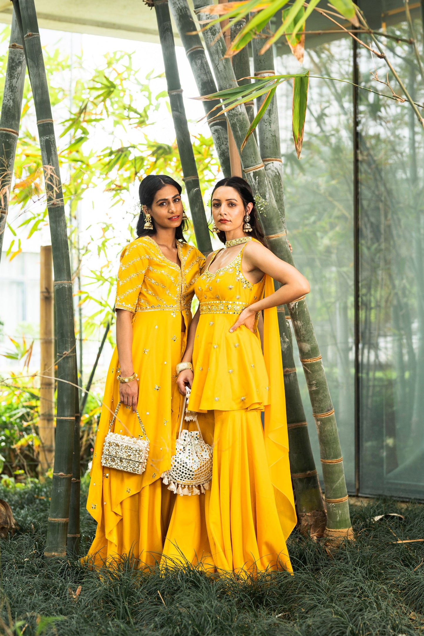 Yellow Rabya sharara set