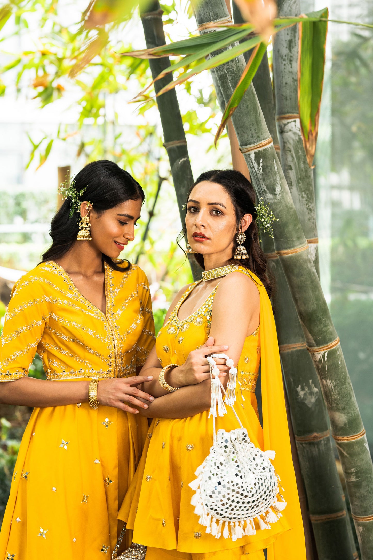 Yellow Rabya sharara set