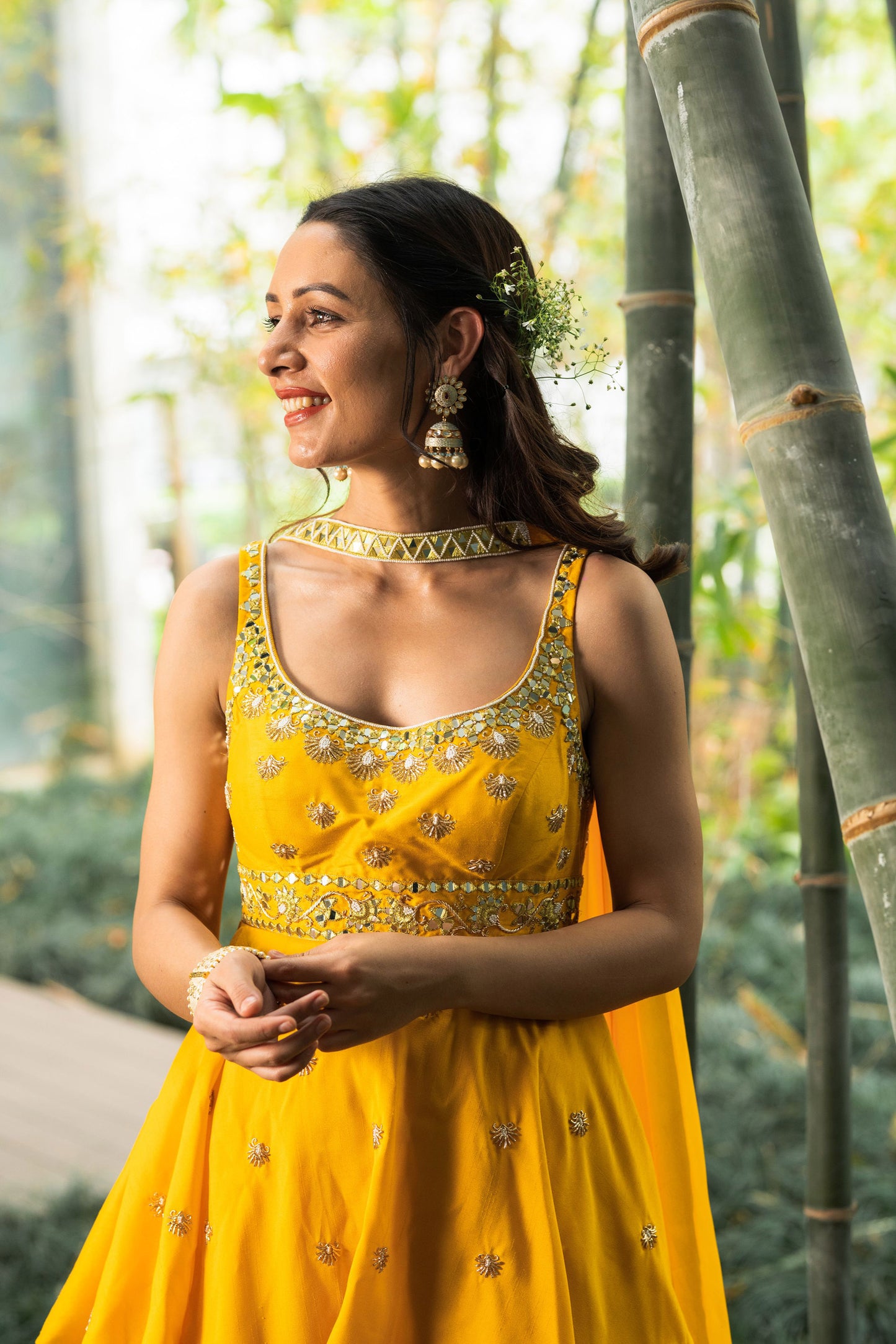 Yellow Aabira sharara set