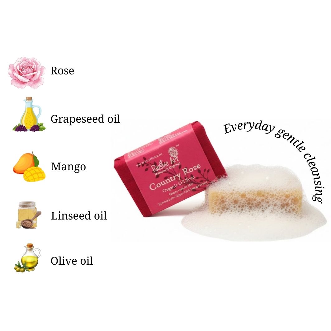 Country Rose Soap (100gm), Rustic Art