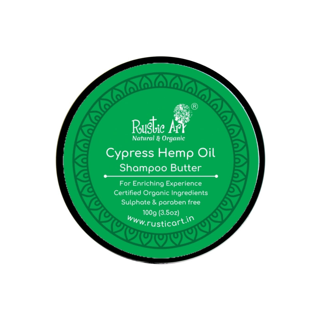 Cypress Hemp Oil Shampoo Butter (100gm)| Dry, Damaged Hair | Frizzy Hair |, Rustic Art