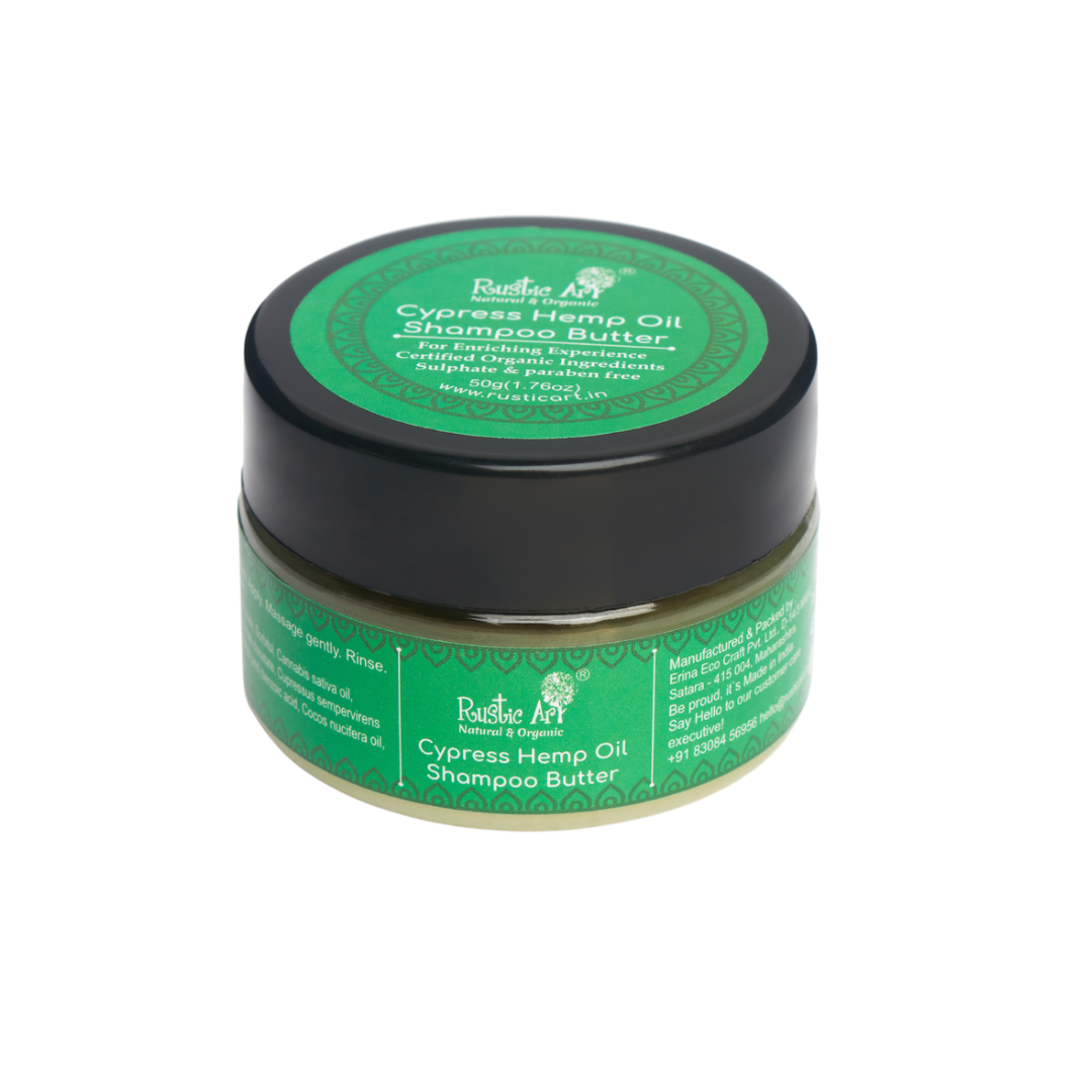 Cypress Hemp Oil Shampoo Butter(50g) | Dry, Damaged Hair | Frizzy Hair |, Rustic Art