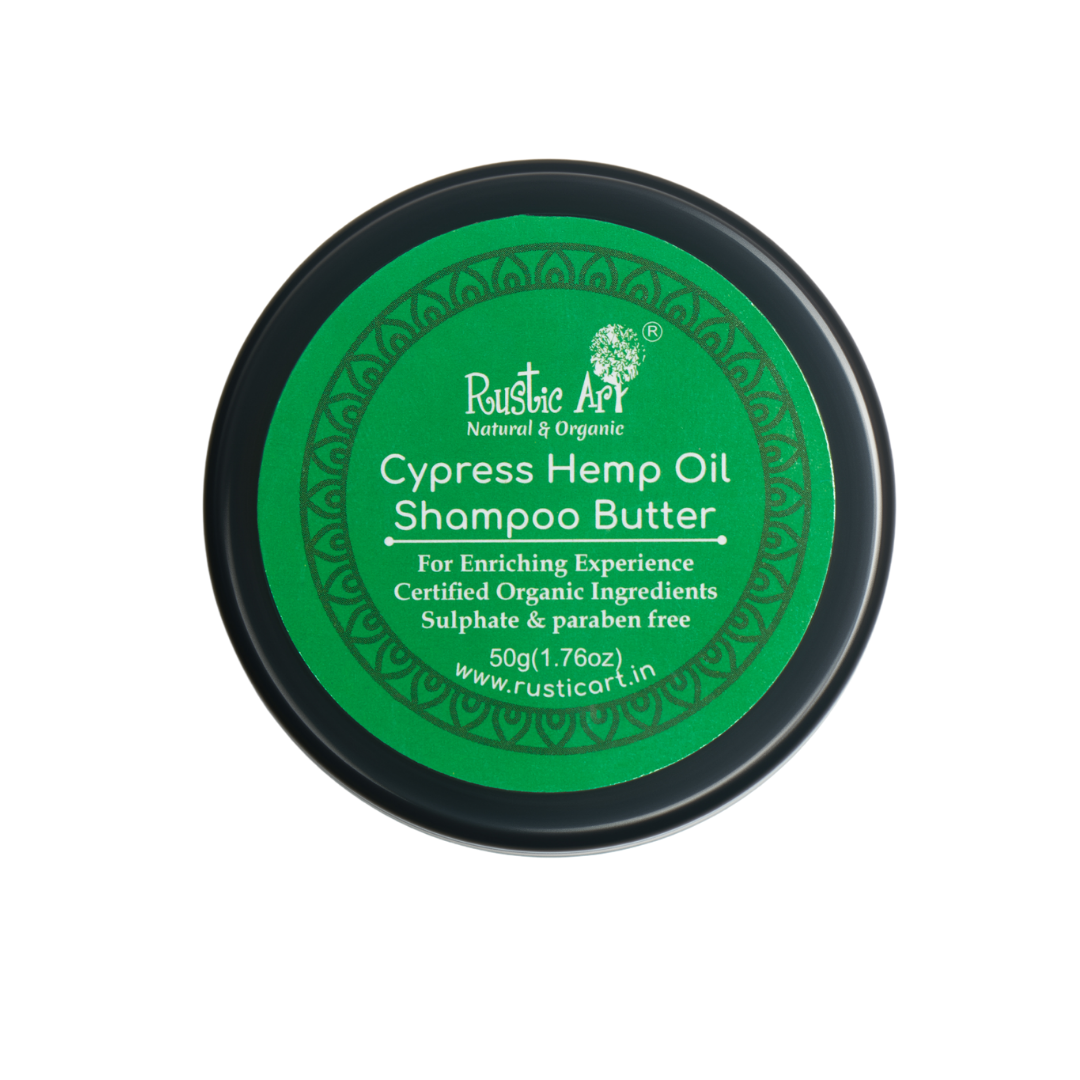 Cypress Hemp Oil Shampoo Butter(50g) | Dry, Damaged Hair | Frizzy Hair |, Rustic Art