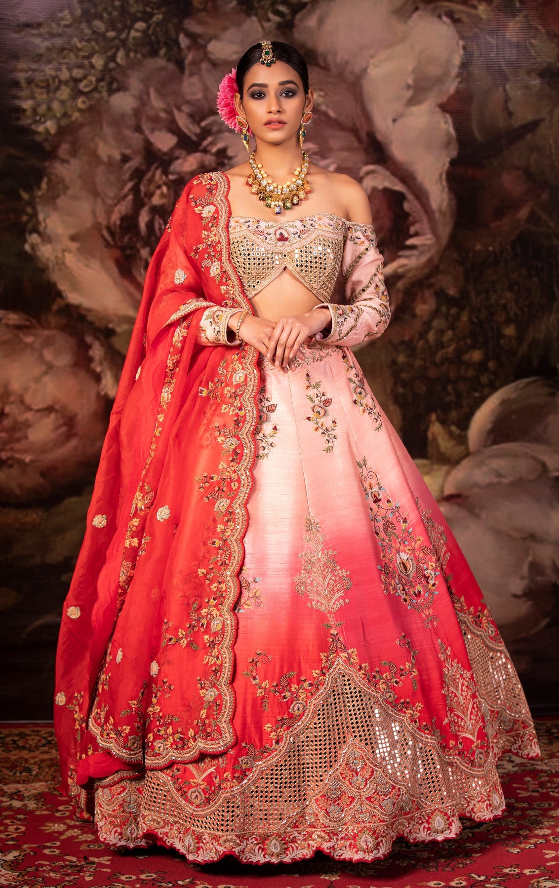 Dahlia Pink Bridal Lehenga