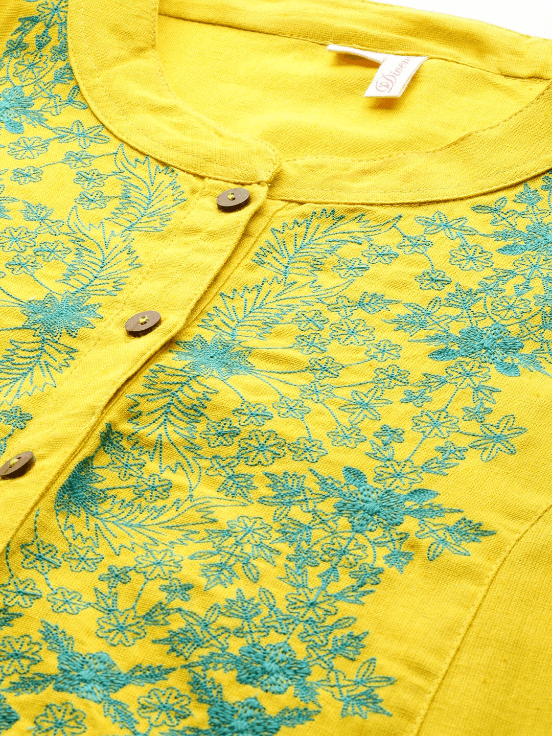  Women's Yellow Regular A-Line Calf Long Kurta 