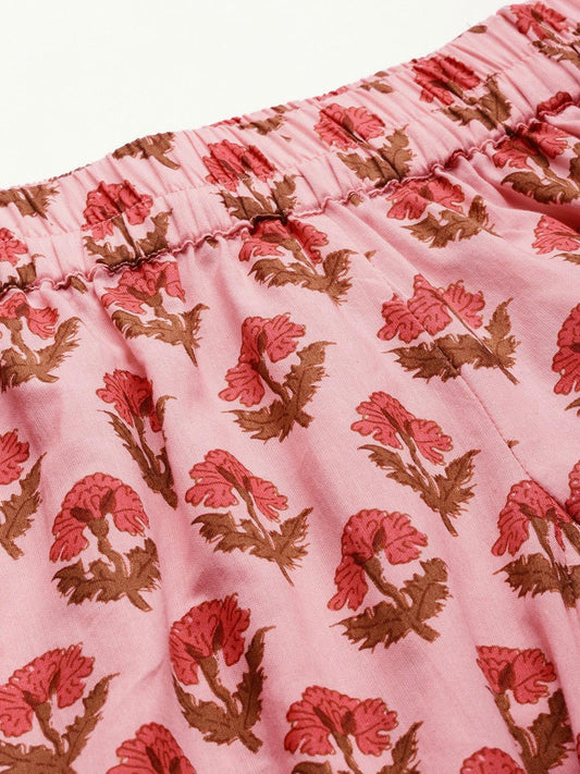  Pink Cotton Loungewear /Nightwear Set 