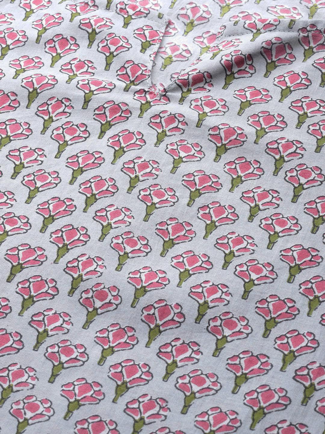  Grey Printed Loungewear/Nightwear 