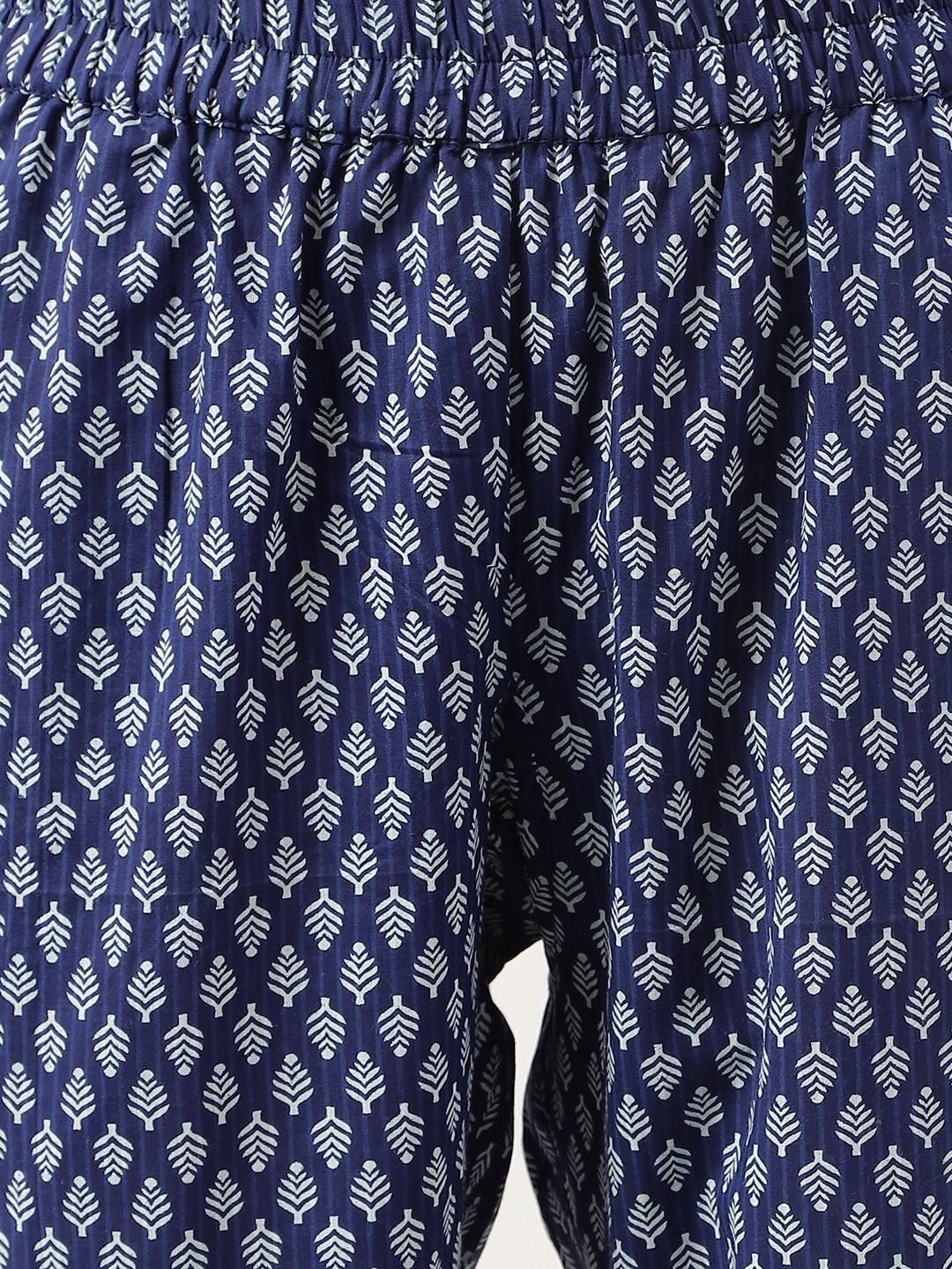  Blue Printed Loungewear/Nightwear 
