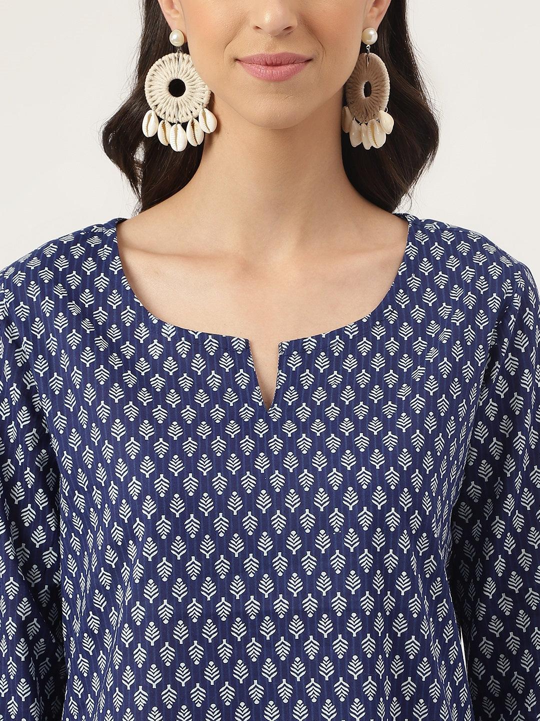  Blue Printed Loungewear/Nightwear 