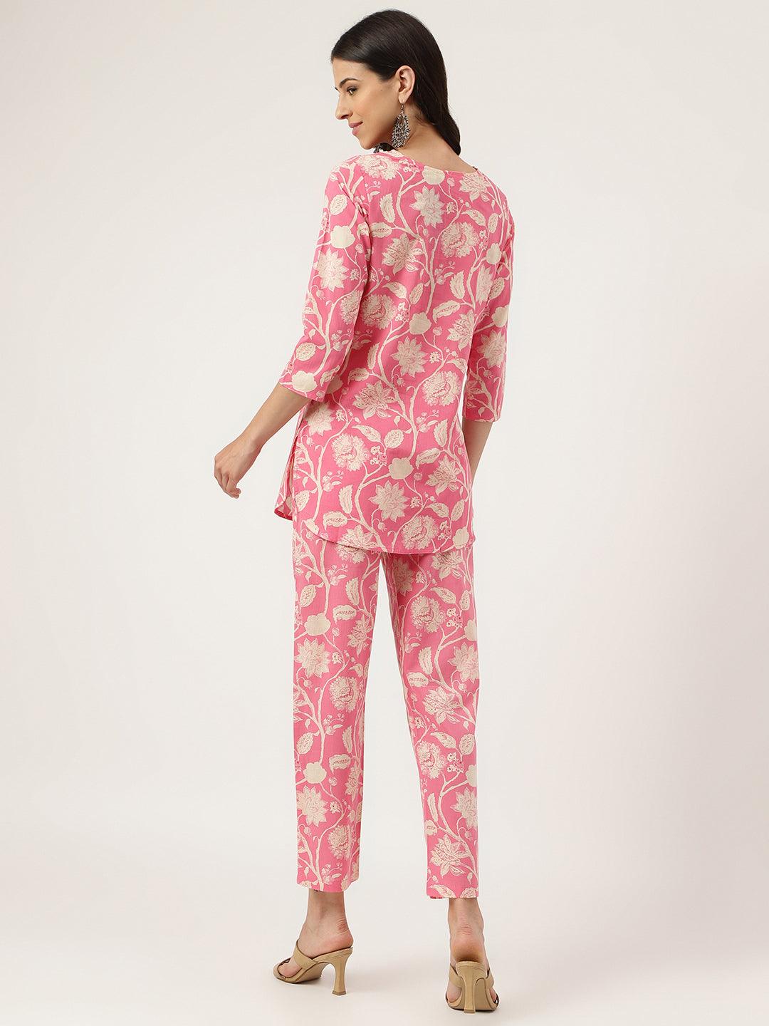   Pink Printed Loungewear/Nightwear  