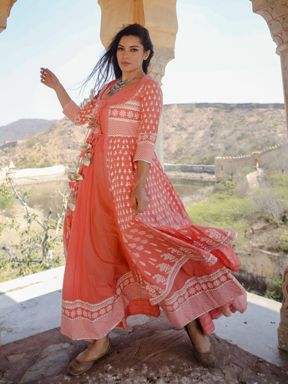  Women's Cotton Layered & Tiered Kurta - world.com