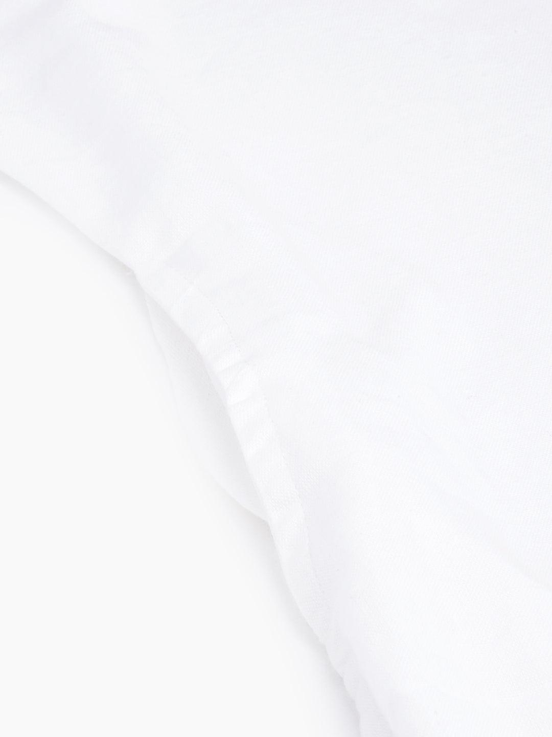  White Solid Pure Cotton Straight Kurta 