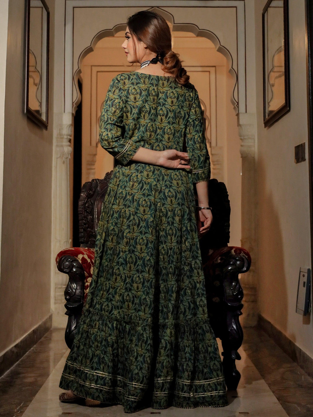  Dark Green Anarakali Kurta 