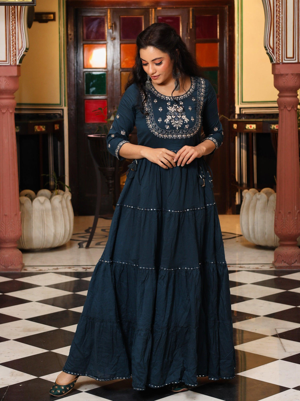   Teal Green Anarkali Kurta  