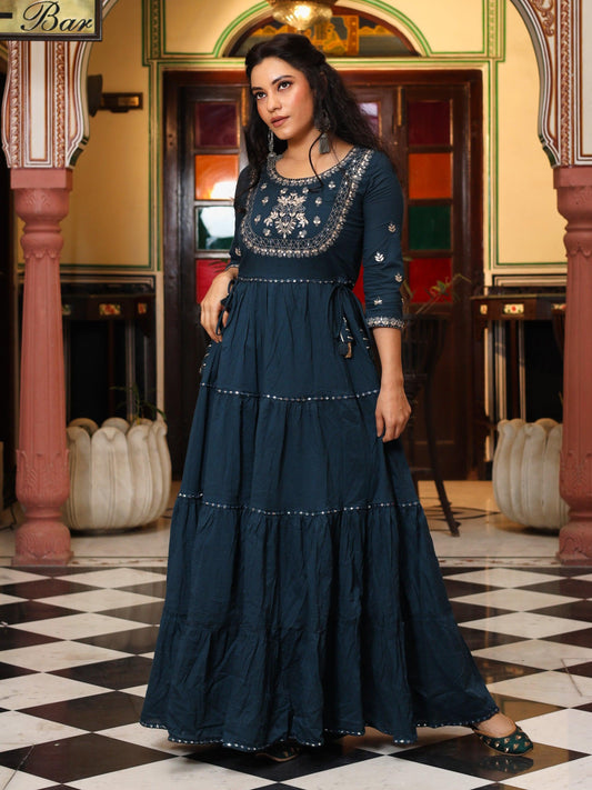   Teal Green Anarkali Kurta  