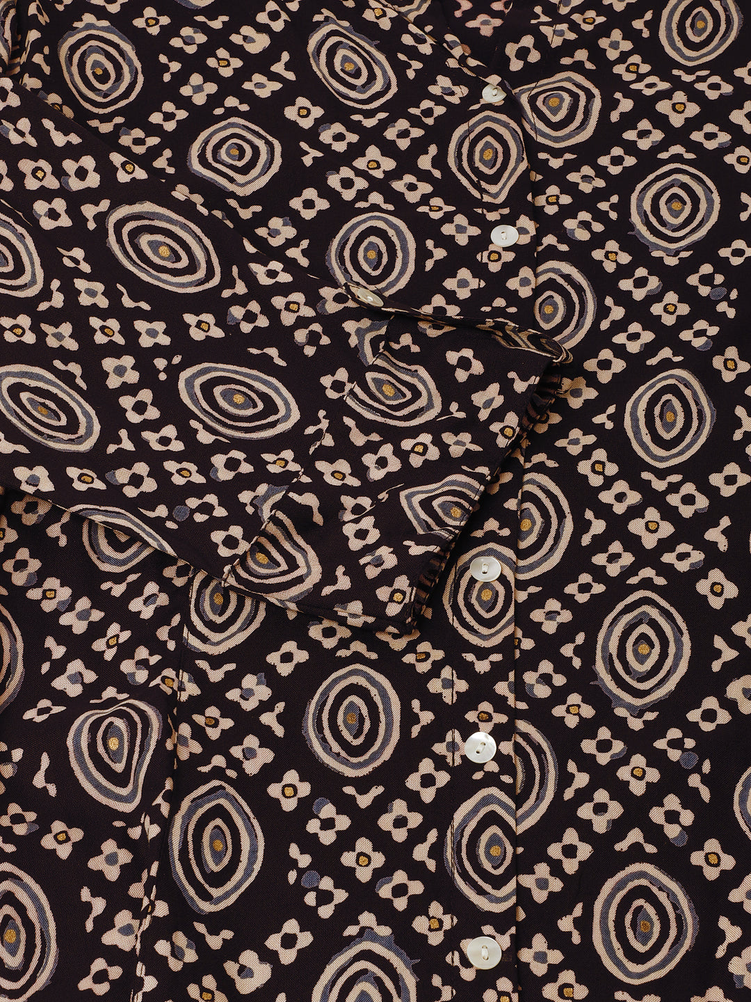 Black Asymetric Printed  top