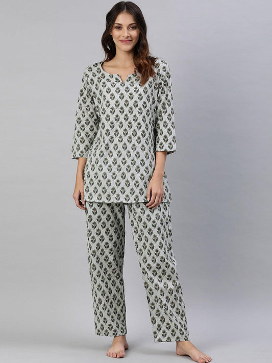  Grey Color Cotton Loungewear/Nightwear 