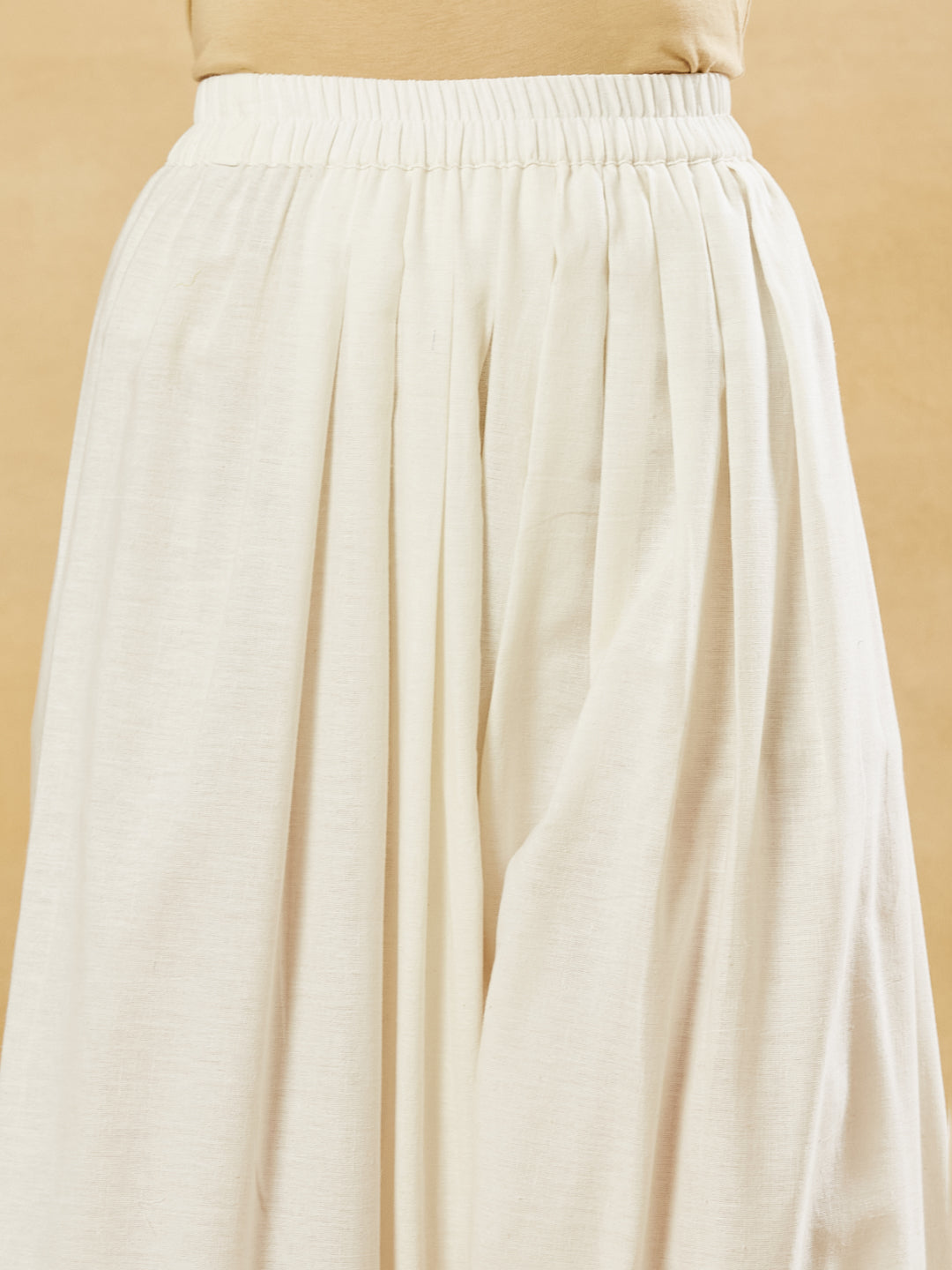 White Solid Cotton Farsi Salwar Suit Set
