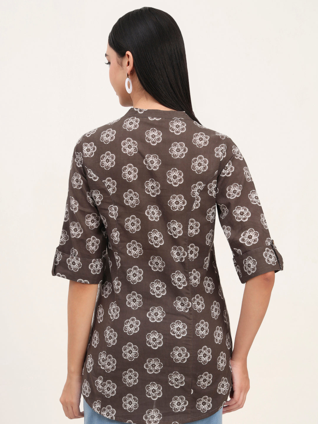 Grey Cotton A-Line top