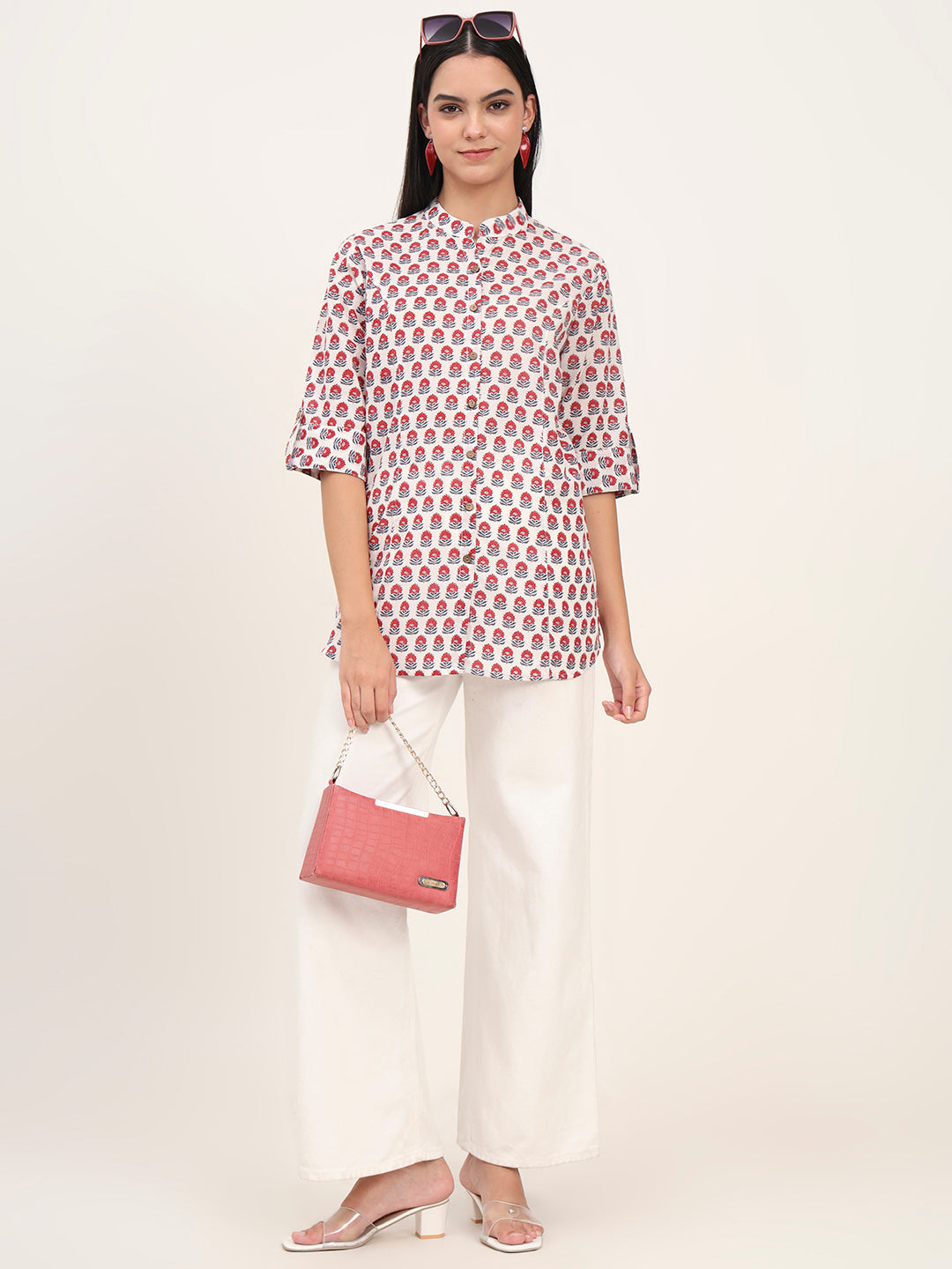 White Cotton A-Line top