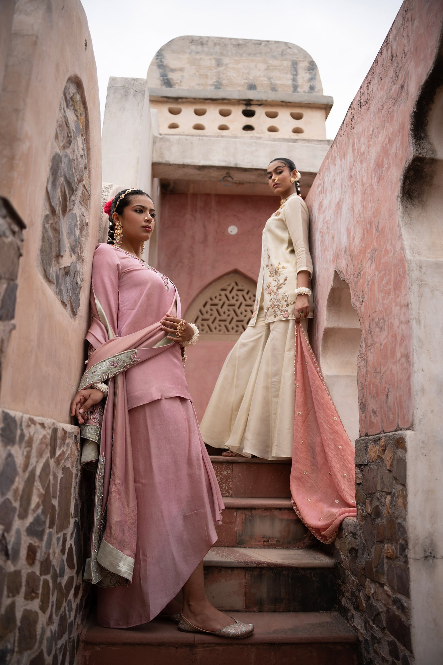 Gulbahaar Hand-Embroidered Gharara Set