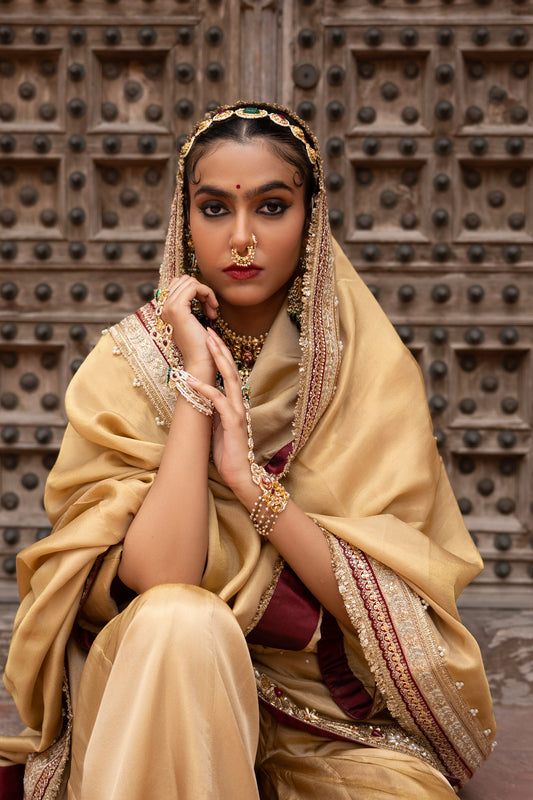 Noor-e-Zar Hand-Embroidered Sharara Set