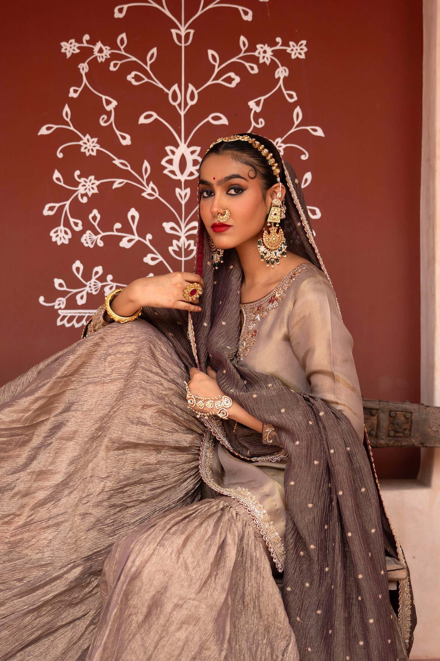 Shahbano Hand-Embroidered Gharara Set