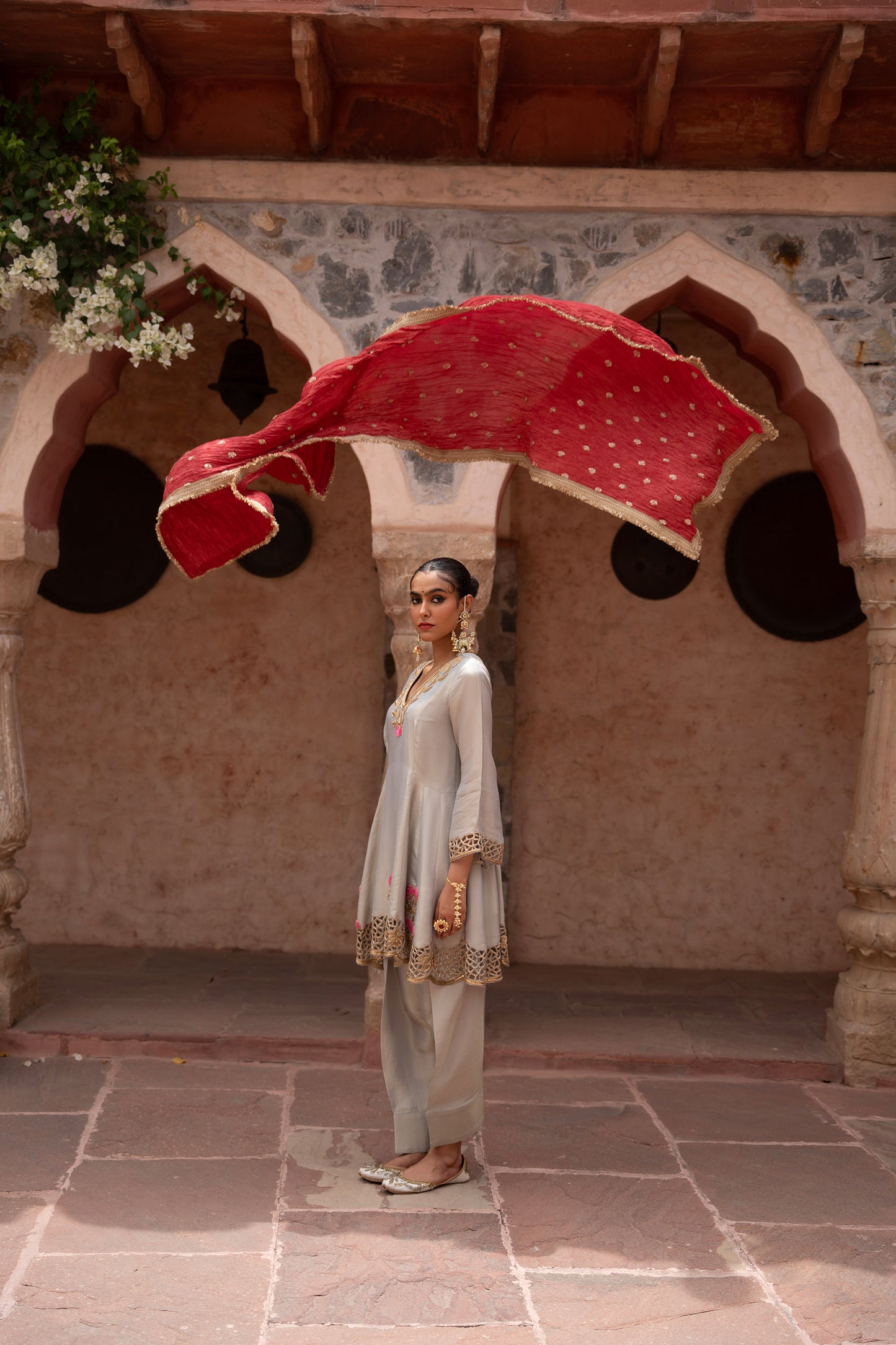 Chaand Baali Hand-Embroidered Anarkali Set