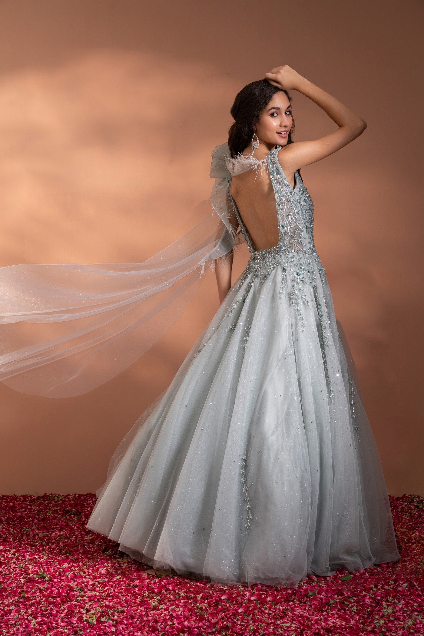 Formal Dress Smoke Grey Wedding Dress Platinum Cinderella Divine