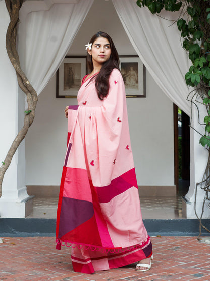 दिलरुबा (Dilruba) Cotton Pink Saree 🌸