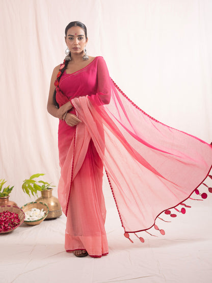 Pink Malika Kota Cotton Saree