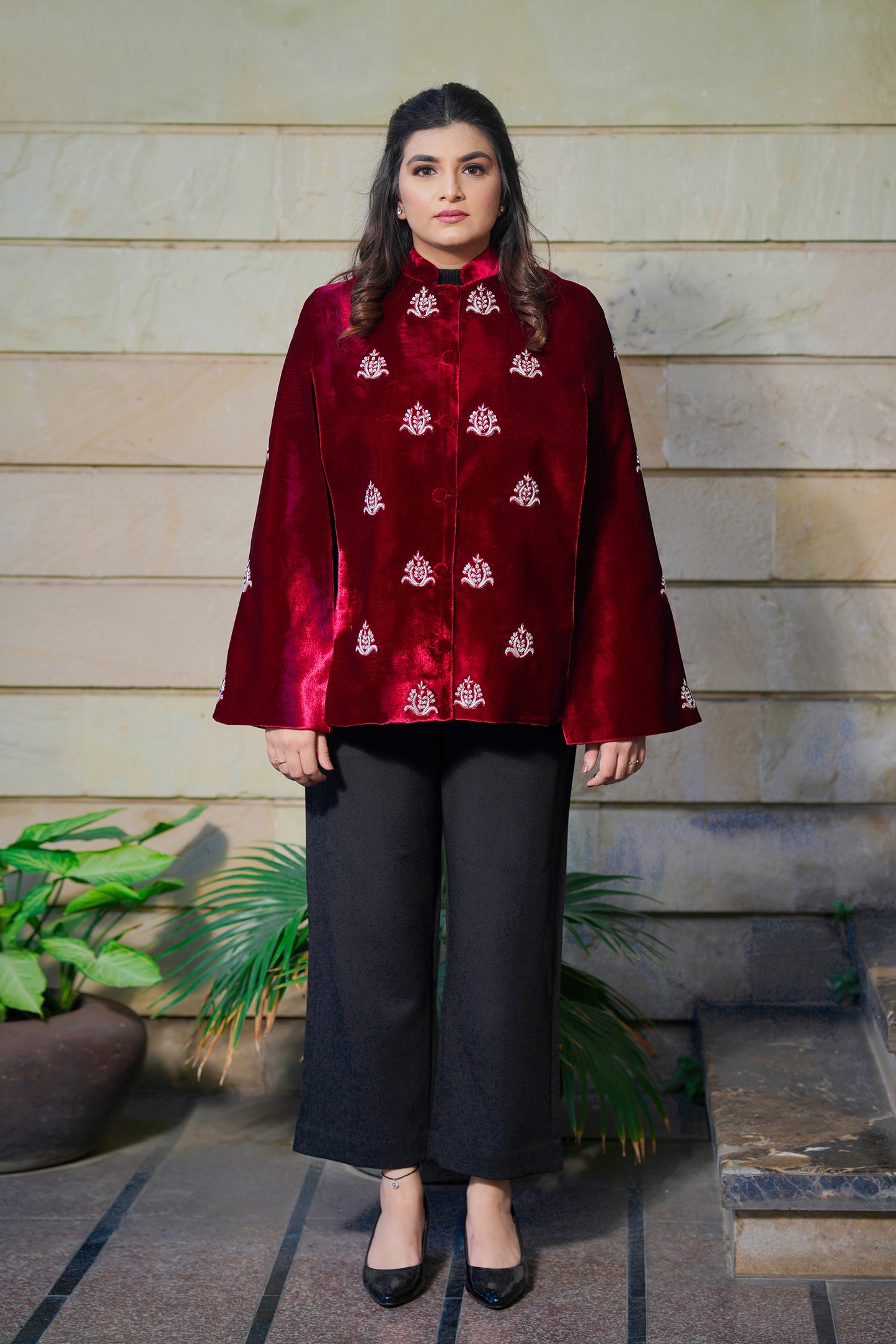 Crimson Maroon Twilight Cape