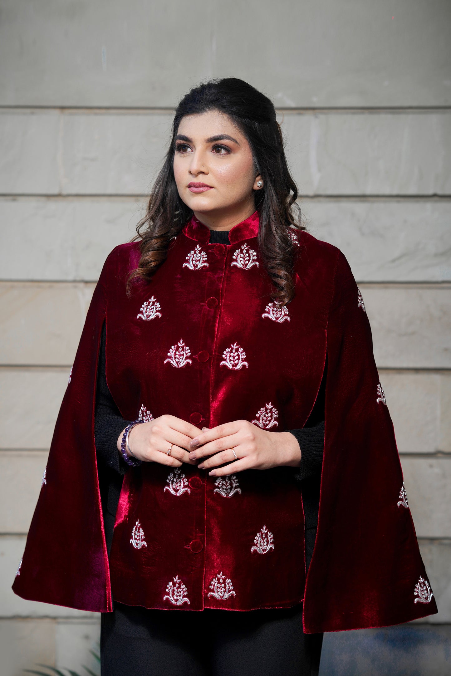 Crimson Maroon Twilight Cape