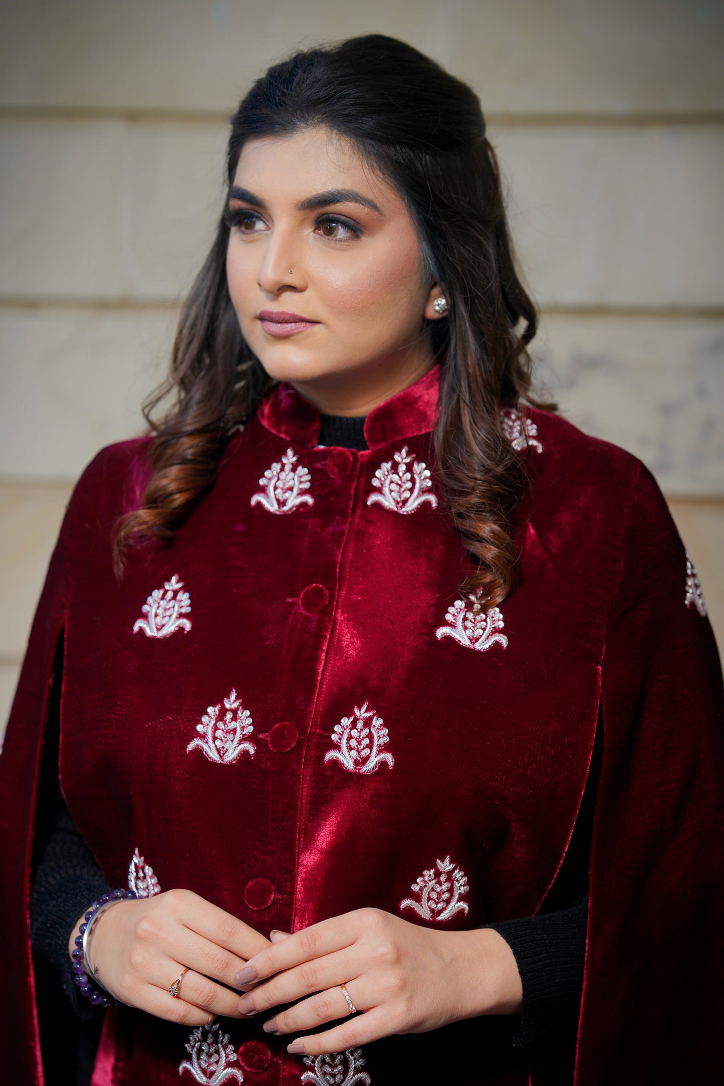 Crimson Maroon Twilight Cape