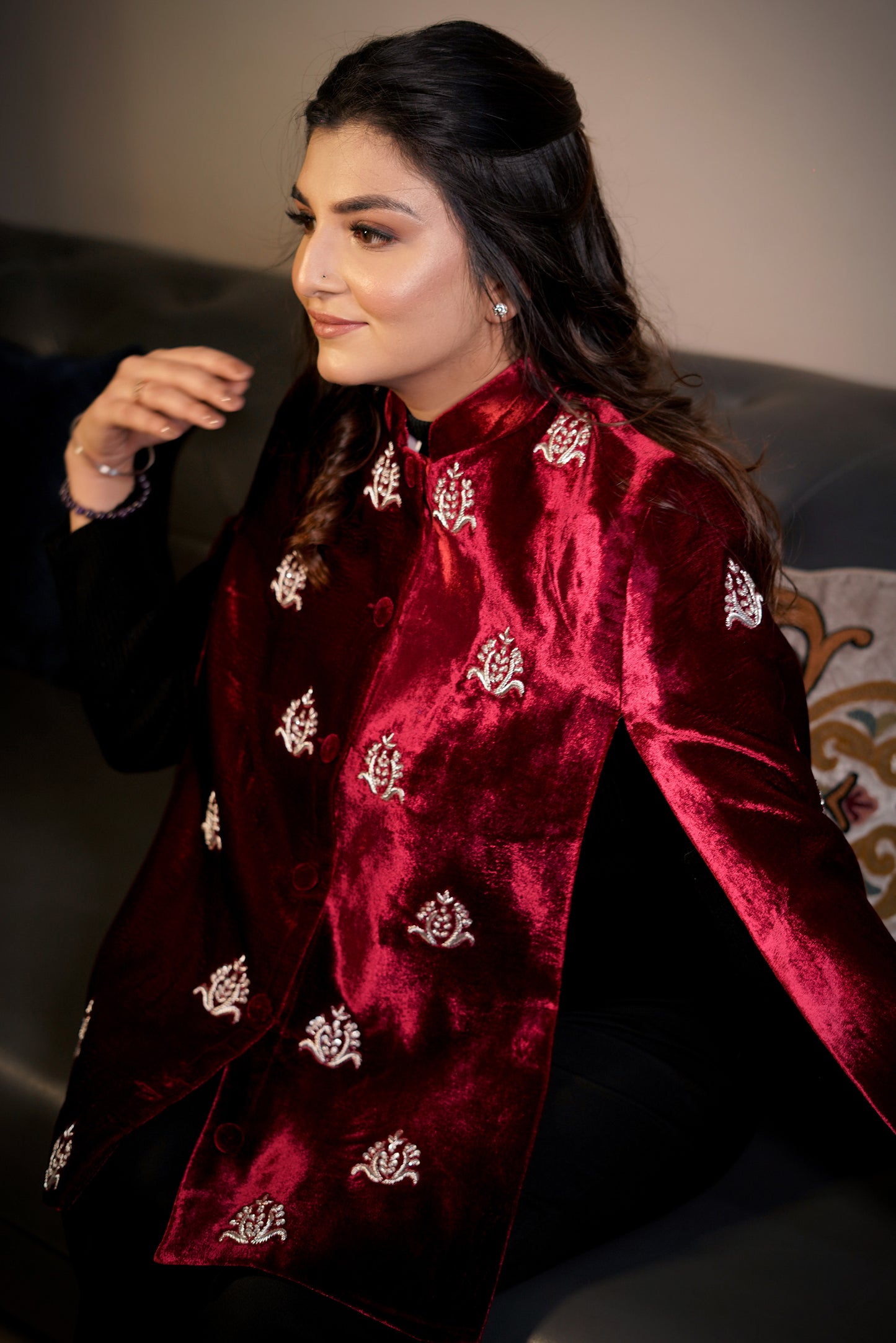 Crimson Maroon Twilight Cape