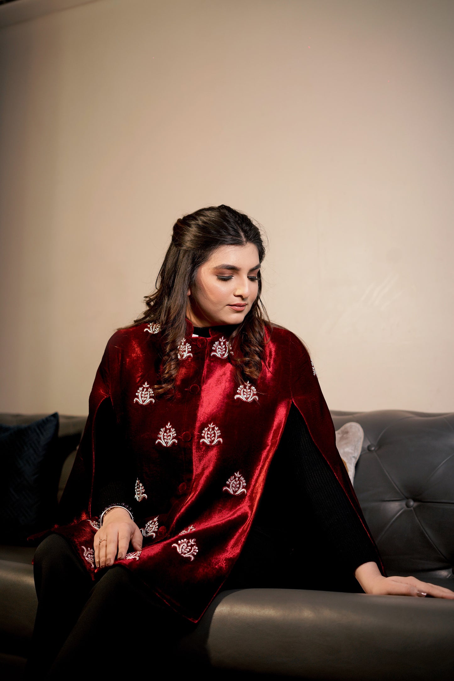 Crimson Maroon Twilight Cape