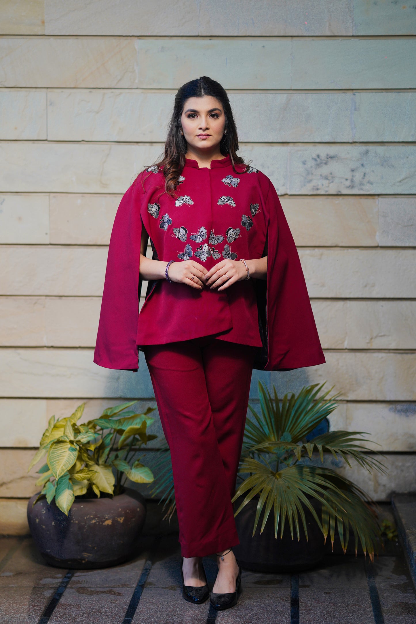 Burgundy Butterfly Serenade Set