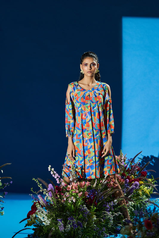 Eden's Enchantment Abstract Midi Dress