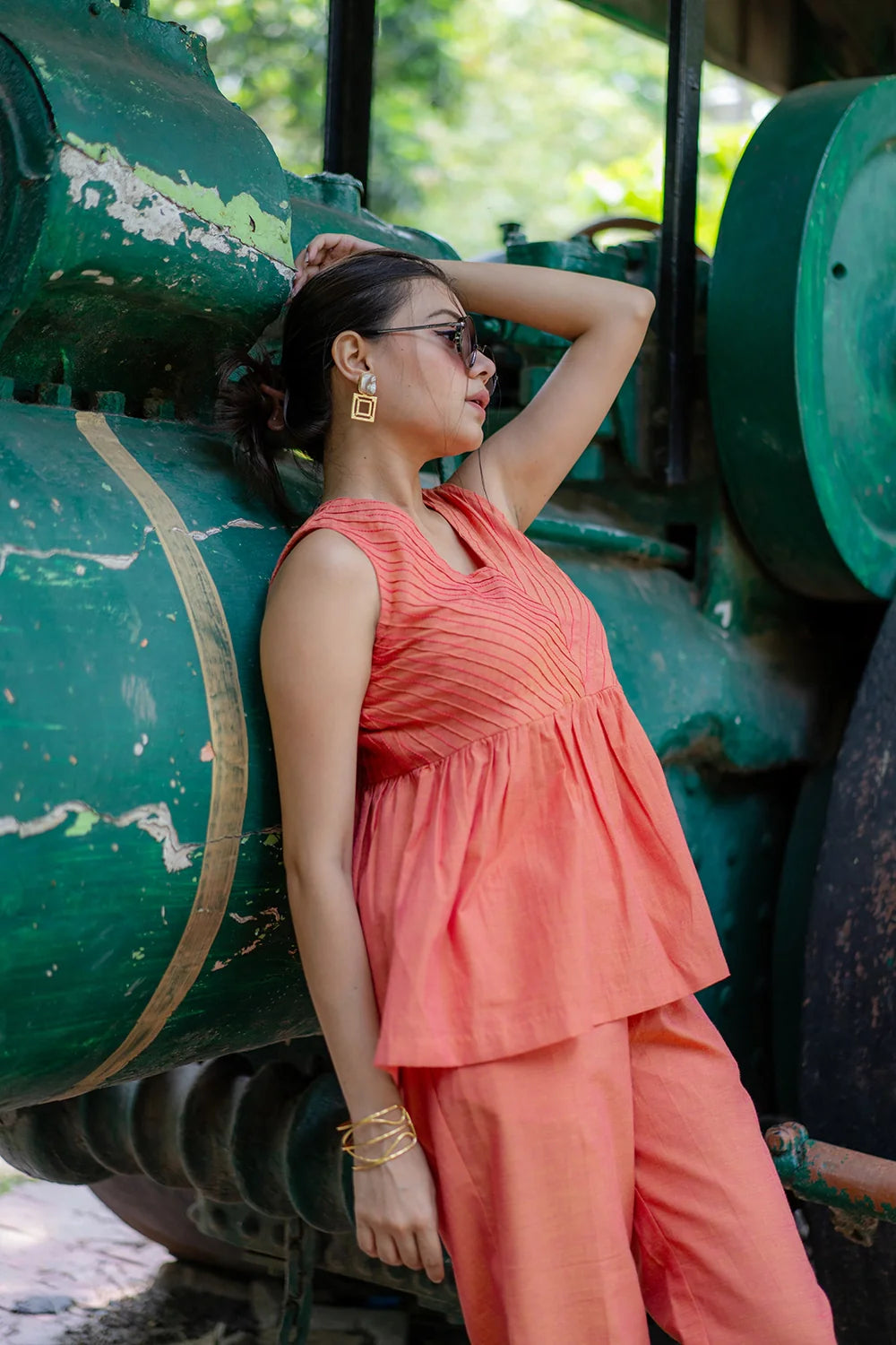 Gajri Malai Cotton Co-ord Set