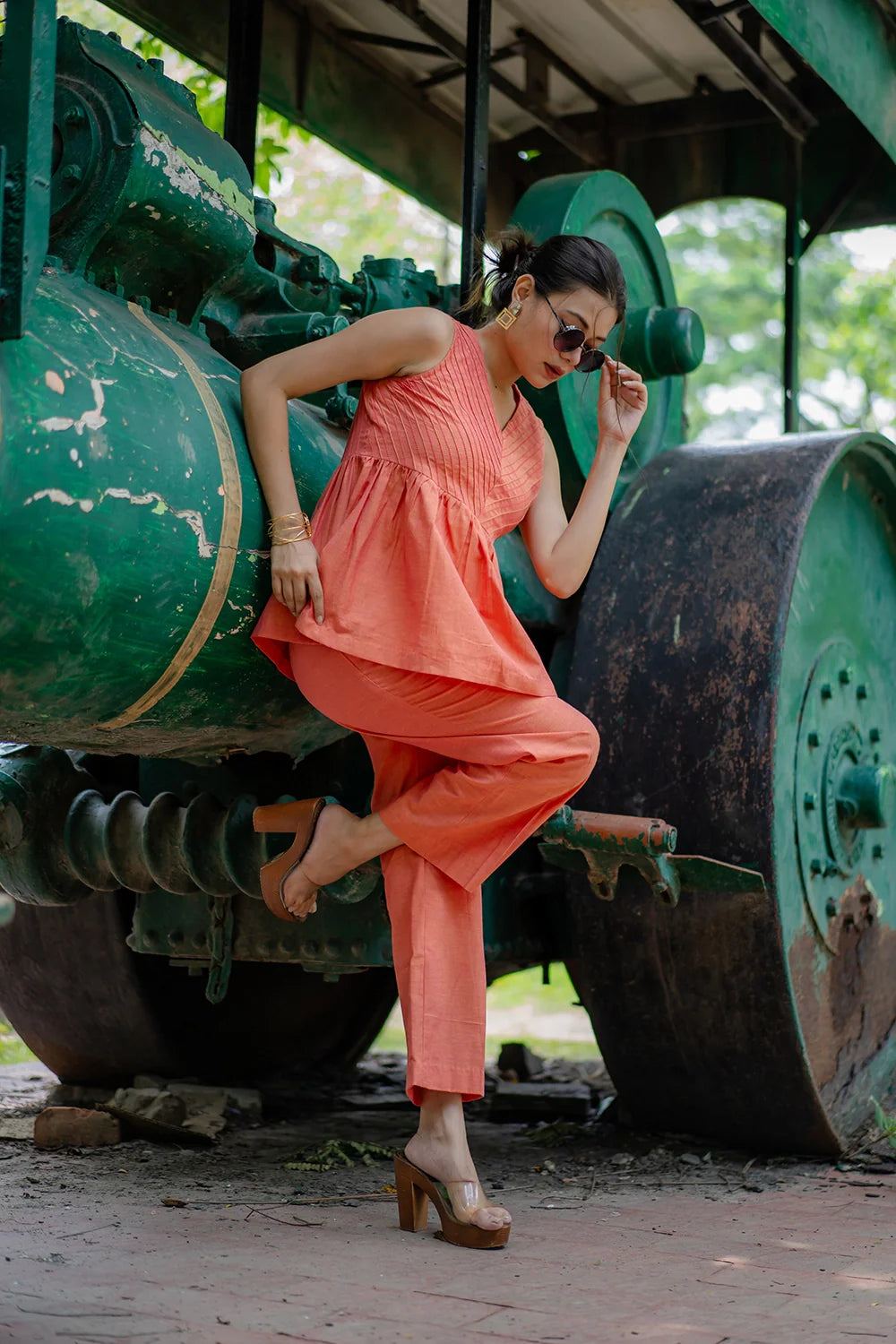 Gajri Malai Cotton Co-ord Set