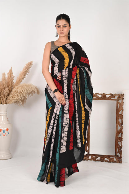 The Follow-Up - Handblock Printed Mulmul Cotton Saree
