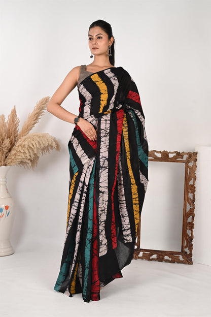 The Follow-Up - Handblock Printed Mulmul Cotton Saree