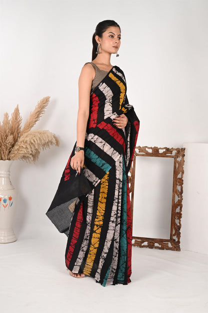 The Follow-Up - Handblock Printed Mulmul Cotton Saree