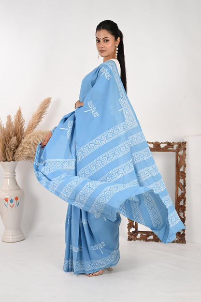 Inbox (Unread) - Elegant Handblock Print Cotton Saree