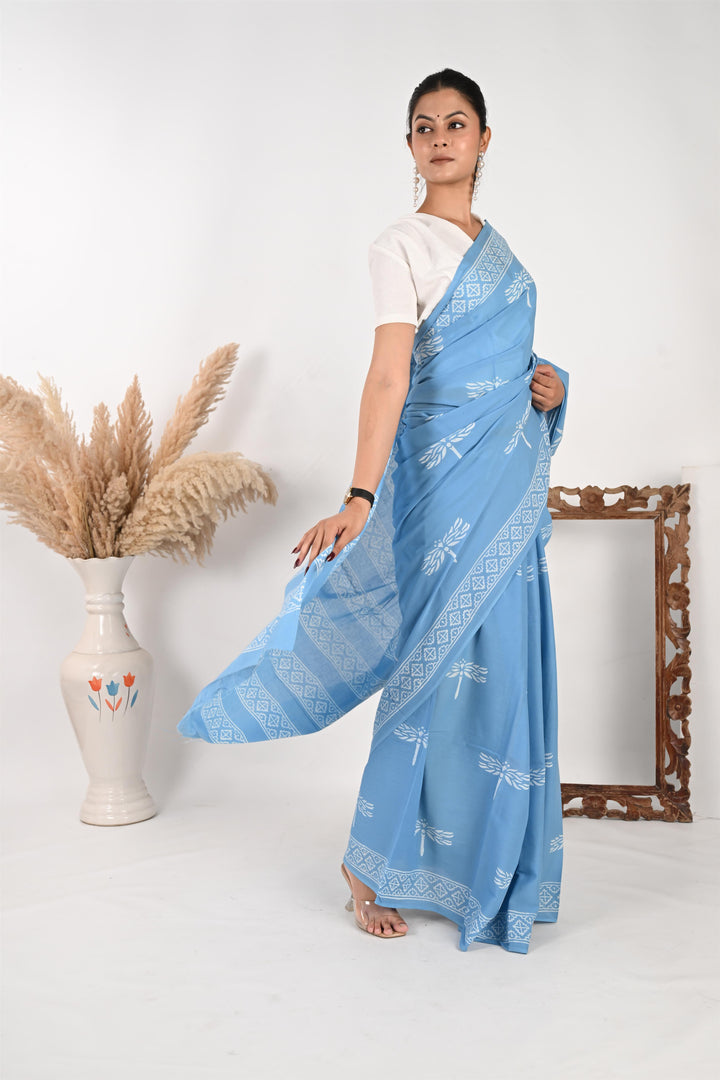 Inbox (Unread) - Elegant Handblock Print Cotton Saree