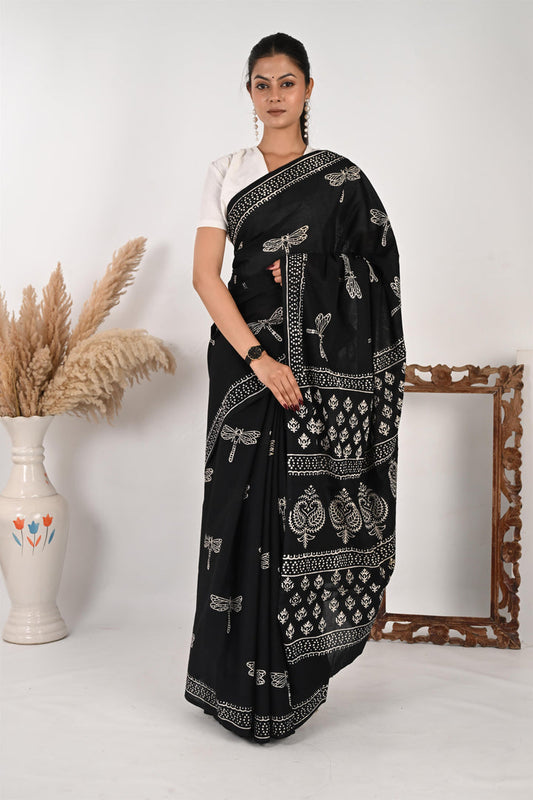 Friday Wrap - Handblock Printed Cotton Saree